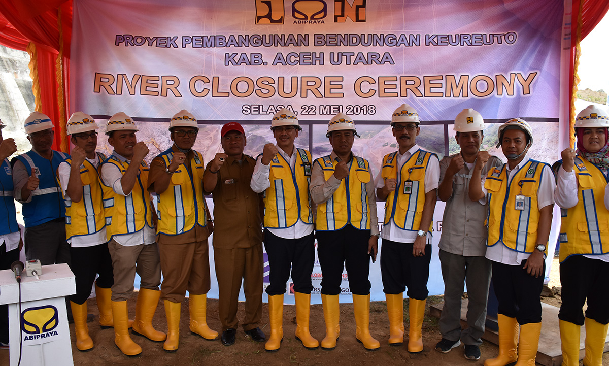 River Closure Ceremony Pembangunan Bendungan Keureuto