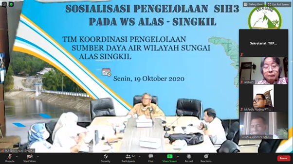 Sosialisasi Pengelolaan Sistem Informasi Hidrologi, Hidrometeorologi, Dan Hidrogeologi (Shi3) Pada Wilayah Sungai Alas-Singkil